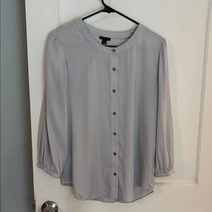 Ann Taylor Light Gray dress Shirt